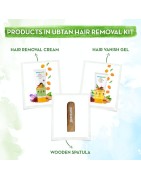 Mamaearth Ubtan Nourishing Hair Removal Kit With Turmeric & Saffron, 100g+50ml, For Hair Removal & Growth Reduction